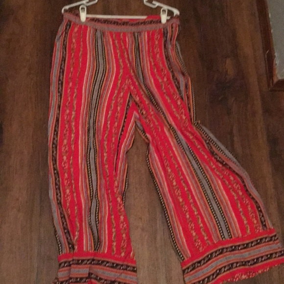 Loft striped wide leg pants. Great condition. - Picture 1 of 5
